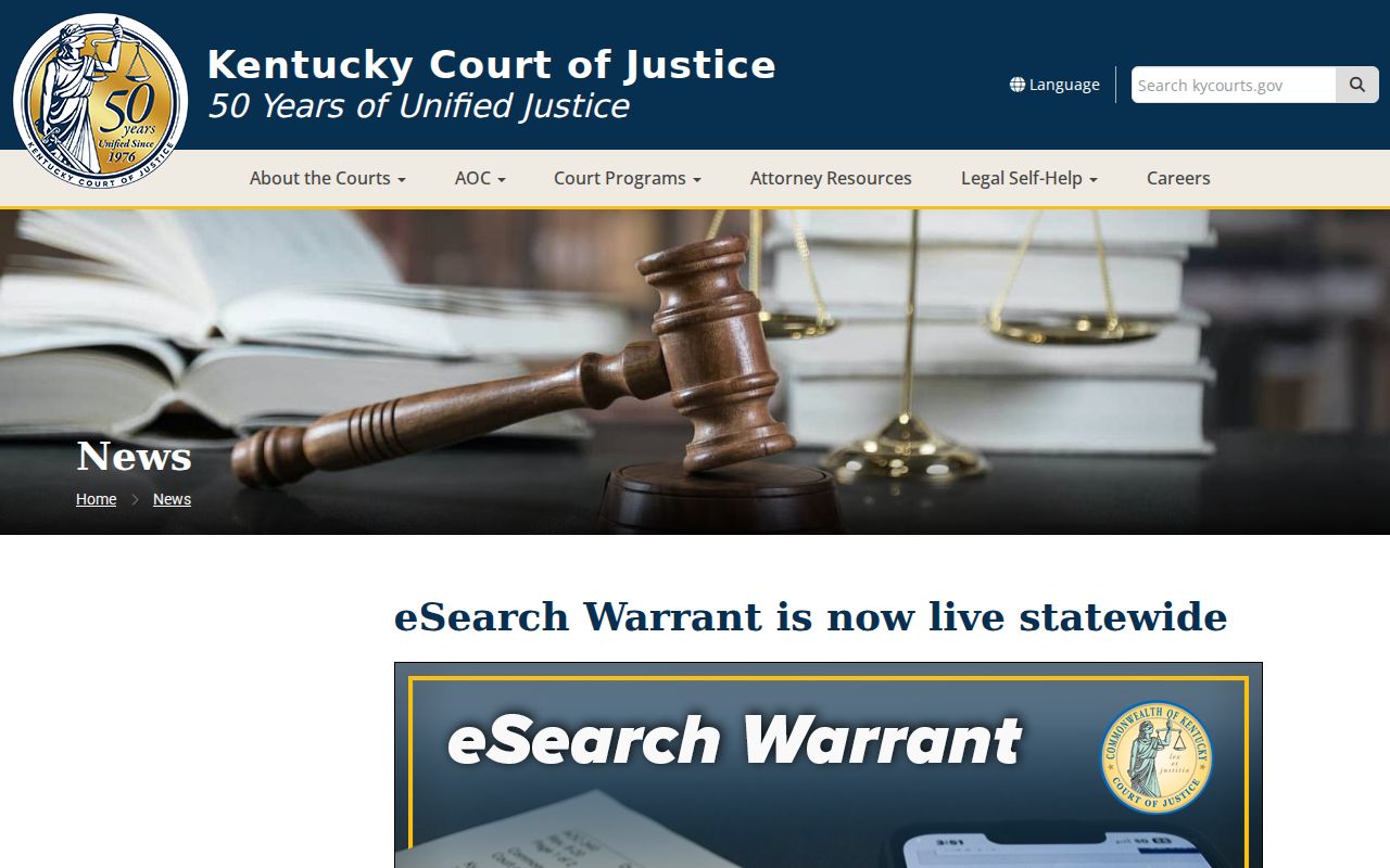 Edmonson County arrest record research on Kentucky electronic search warrants